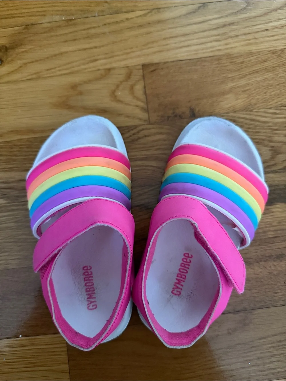 FREE WHEN BUNDLED! Gymboree Girls' Rainbow Strap Pink Sandals -Size 10